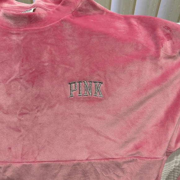 XS Hot Pink Pink Velour L/S shirt- LIKE BRAND NEW - Picture 3 of 8